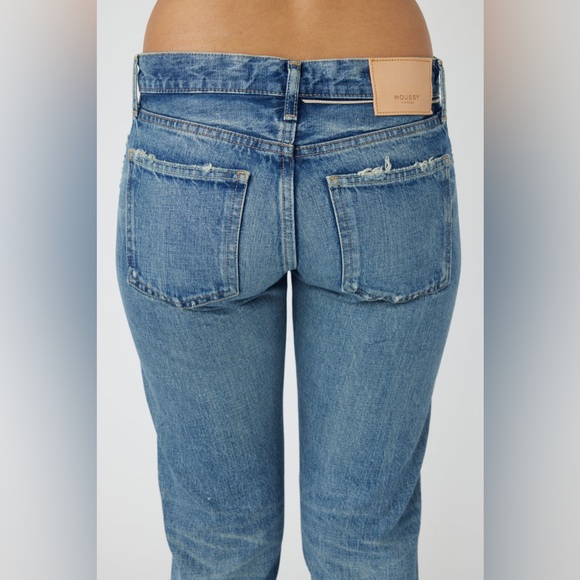 MOUSSY VINTAGE MV 111 Light Blue Naval Tapered-Mid Jeans Size 25 - Picture 5 of 12